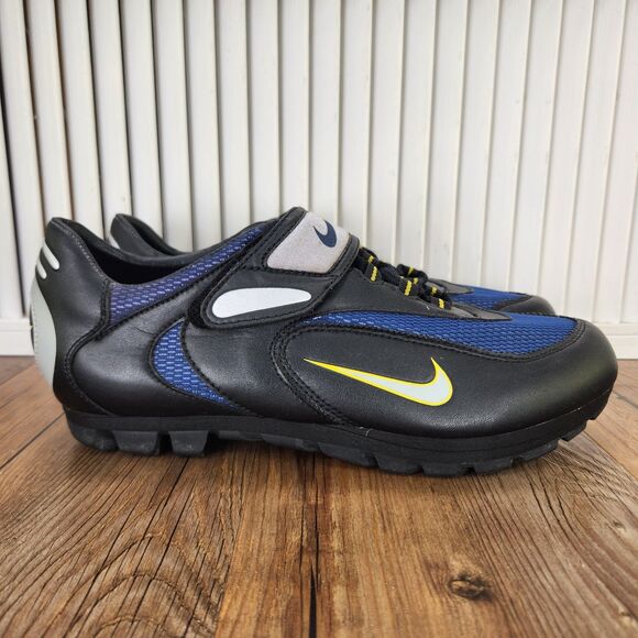 VTG Nike Cycling Shoes Mens Sz 12 Black Blue Gray Mountain Biking Gravel Outdoor